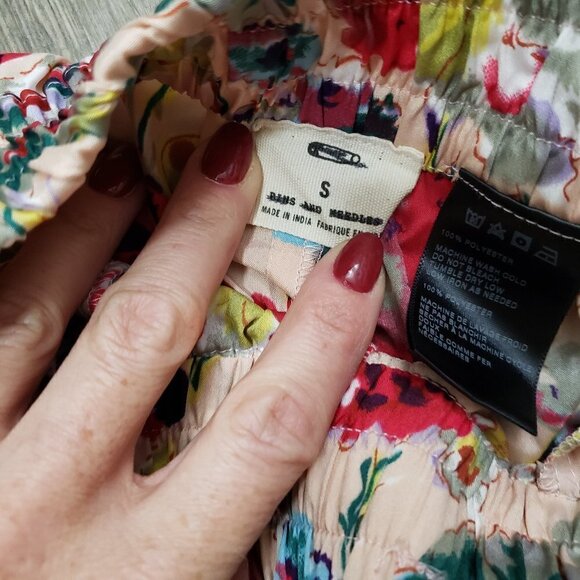Anthropologie Pins And Needles Floral Cropped Pants Sz S - Picture 5 of 6